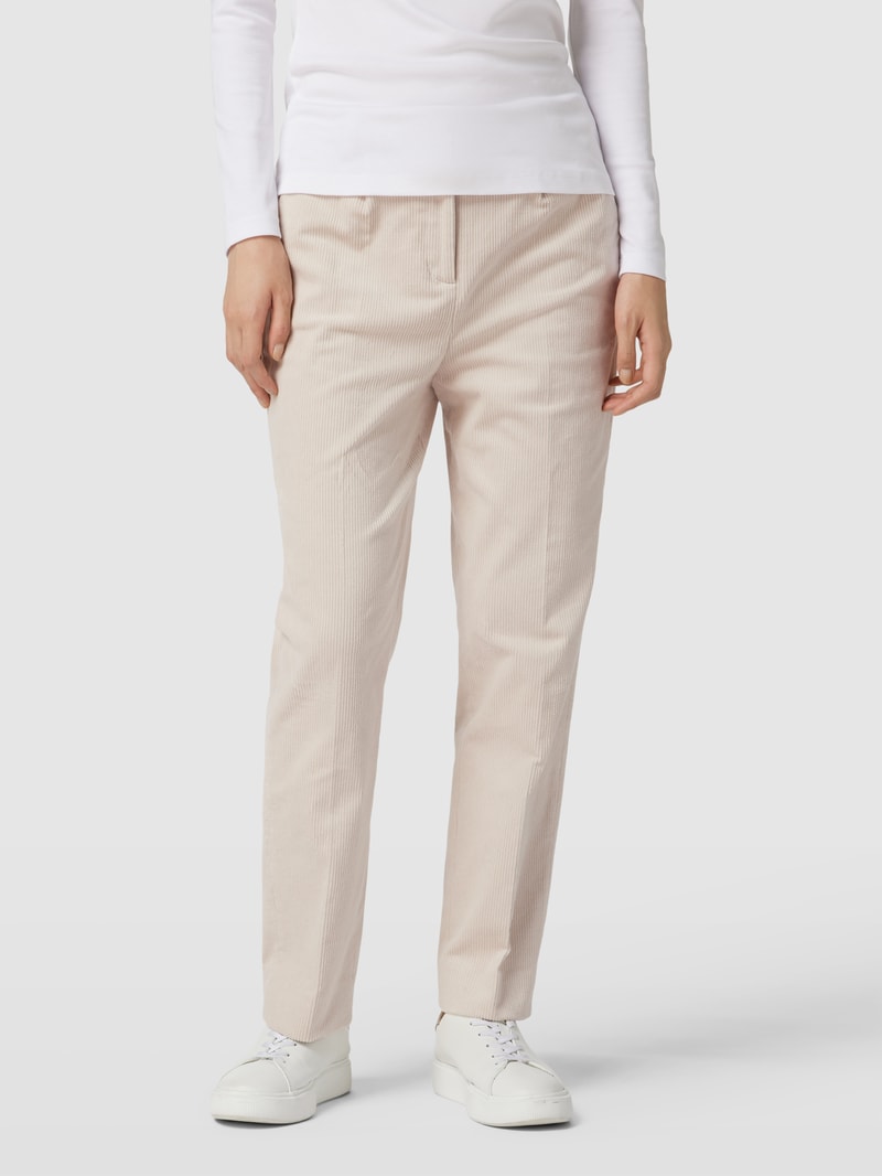 Cordhose mit Bügelfalten in ecru