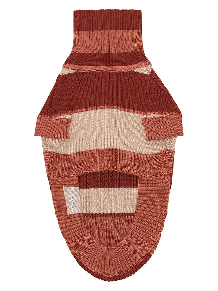 VOV & VUF Hundepullover in Braun/ Rot/ Creme günstig kaufen