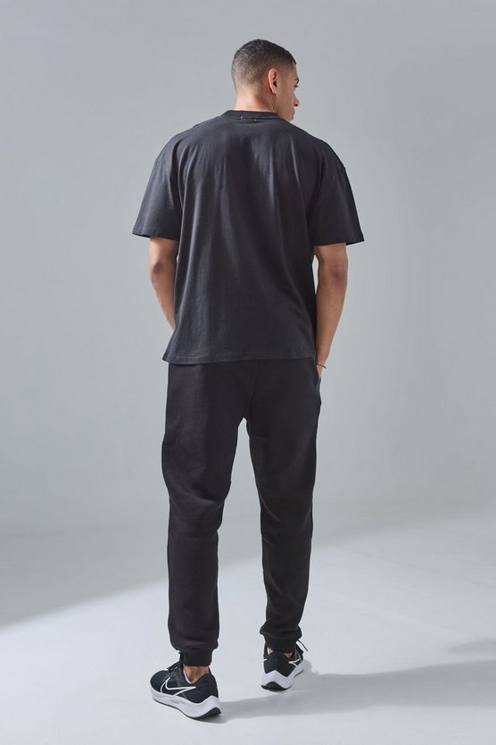 Oversize Man Active T-Shirt mit Teddy Print