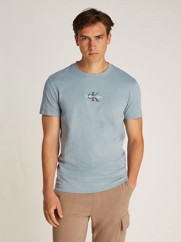 CALVIN KLEIN JEANS Shirt in Hellblau günstig kaufen