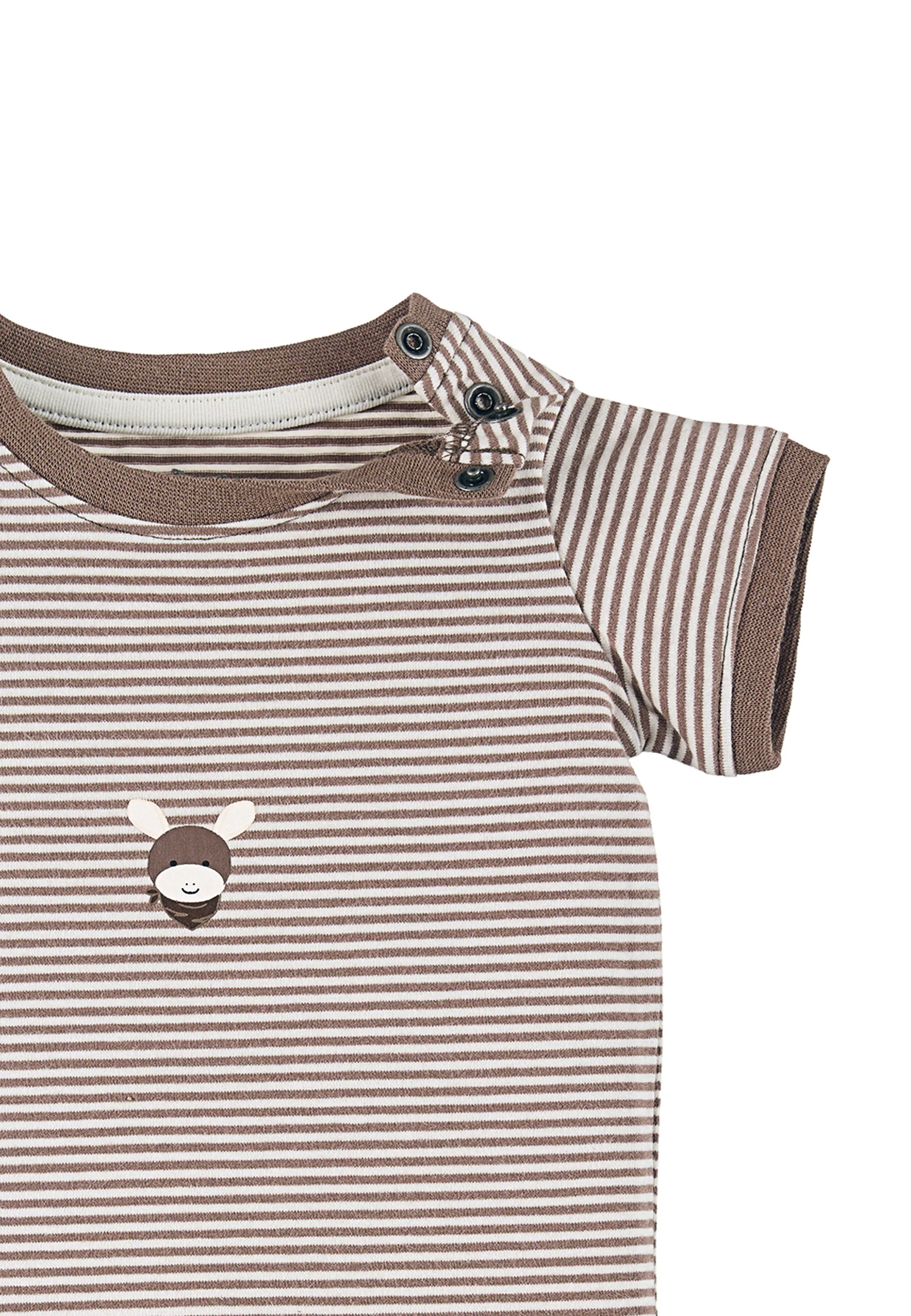 GOTS Body Esel Emmi, Kurzarm aus Jersey geringelt