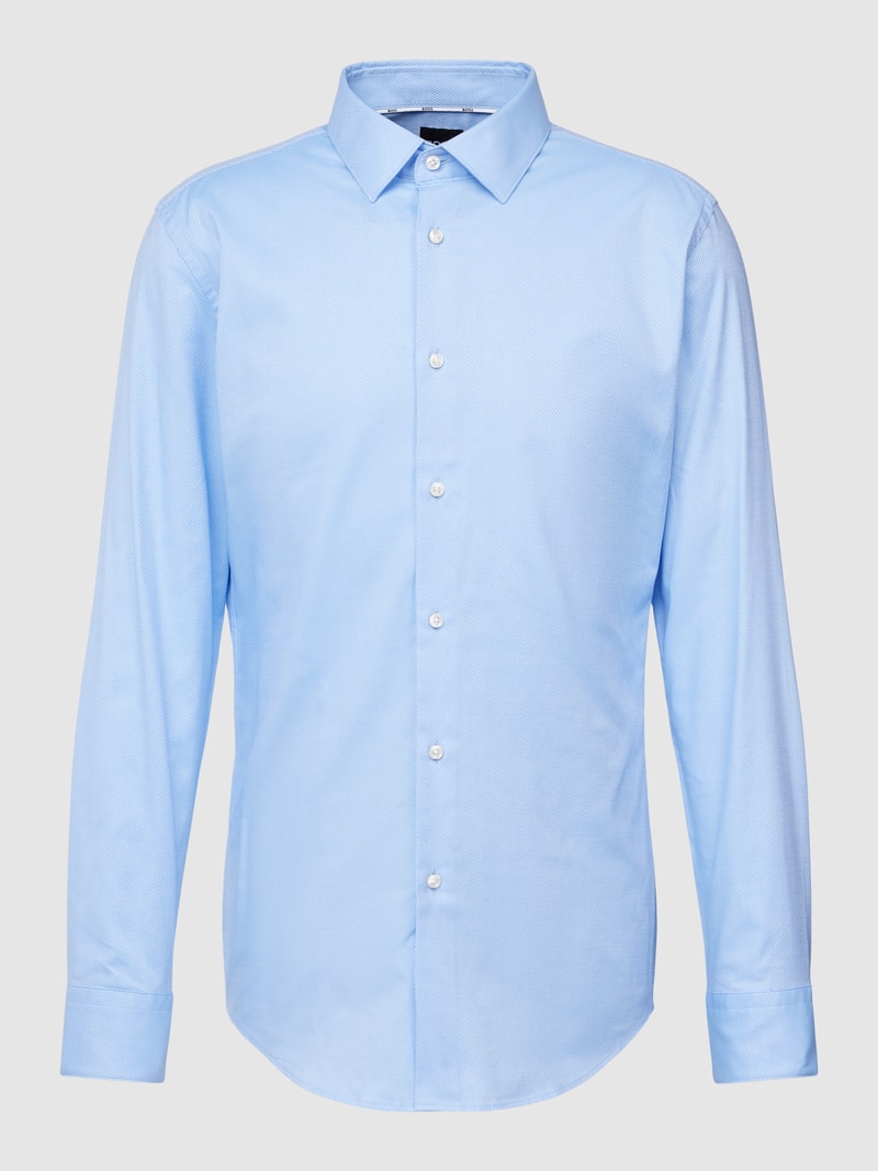 Slim Fit Business-Hemd mit Kentkragen Modell 'HANK' in bleu