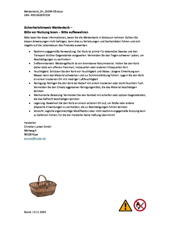 kobolo Einkaufskorb WILLOW CHARM in Braun günstig kaufen onesize