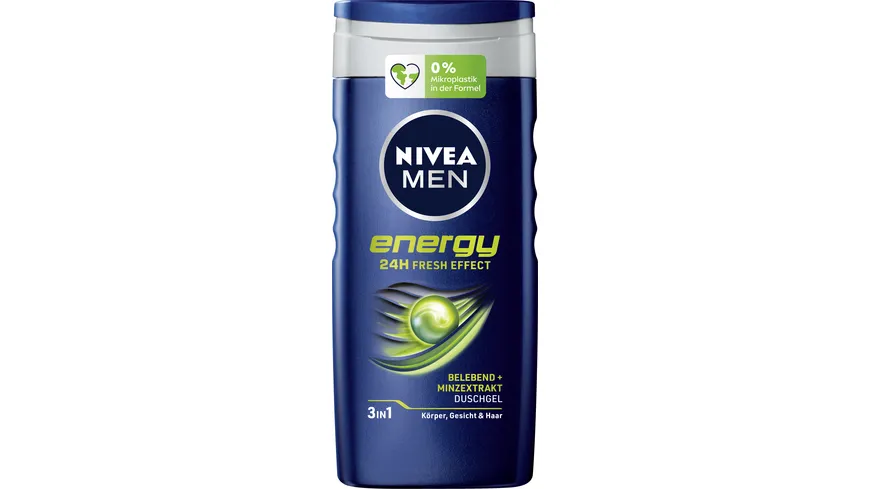 NIVEA MEN Duschgel energy 24H fresh effect 3 in 1 250 ml