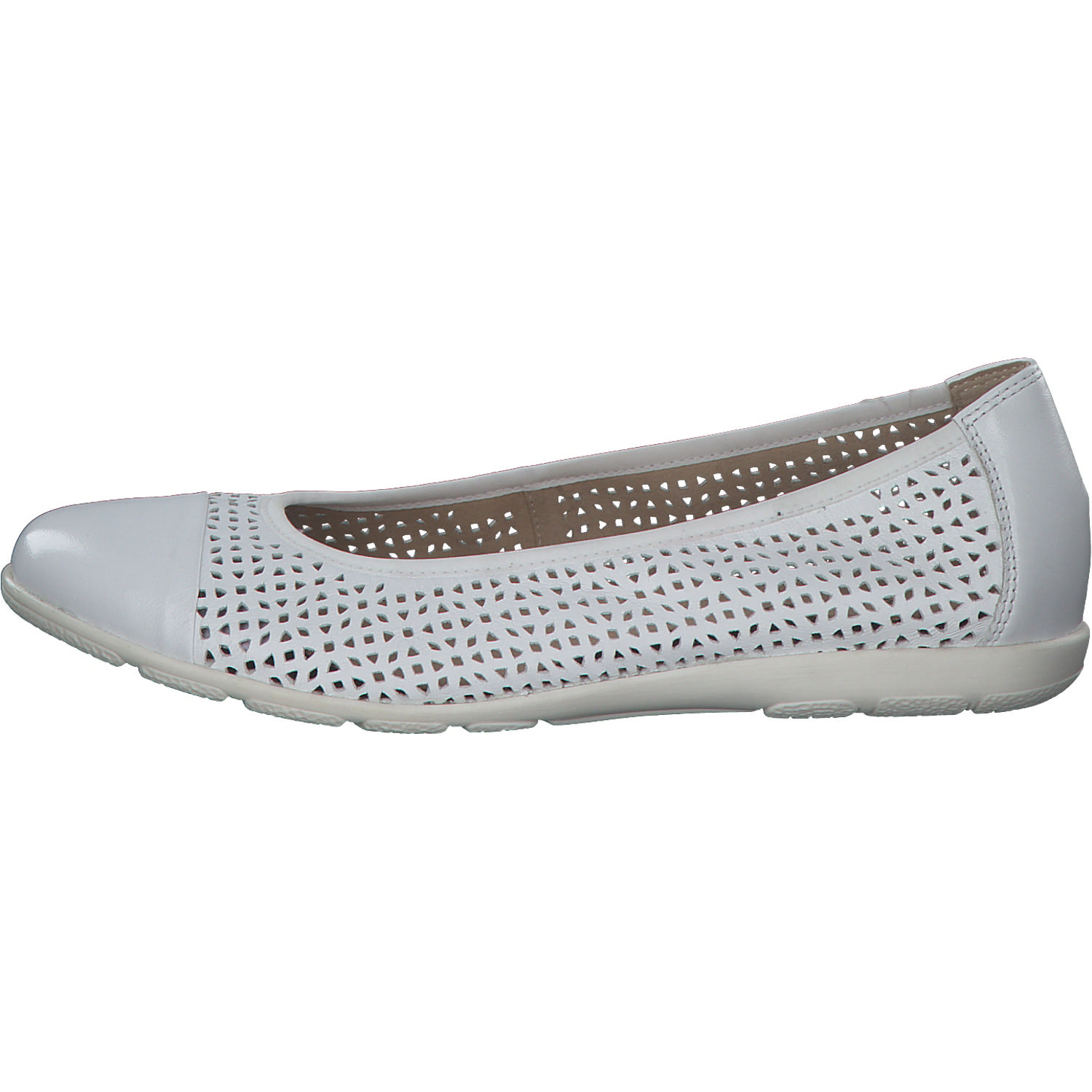 Caprice 22151, Ballerinas, Damen, WHITE NAPPA