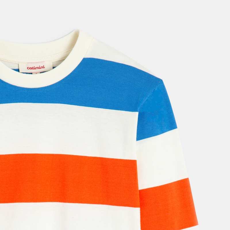 T-shirt garçon jersey rayures multicolores Catimini