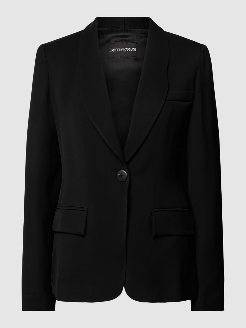 Blazer mit Reverskragen in schwarz