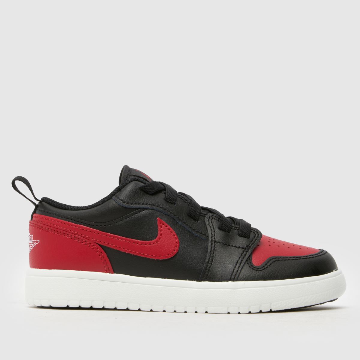 Nike Jordan 1 låga alt pojkar junior träningsskor svarta & röda