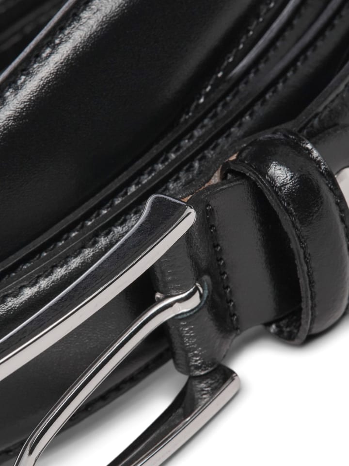Jack & Jones Legerer Echtleder Gürtel Leather Belt JACCHRISTOPHER in Schwarz günstig kaufen 90 cm