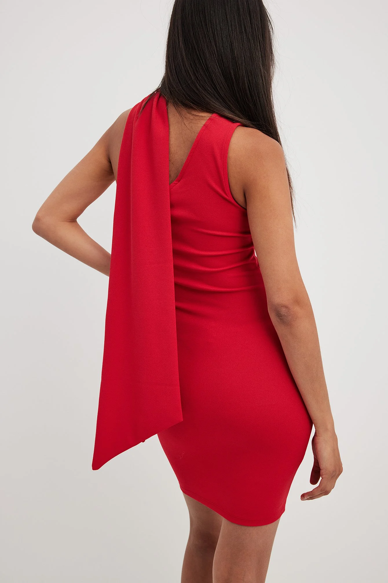 Jersey-Schal-Minikleid