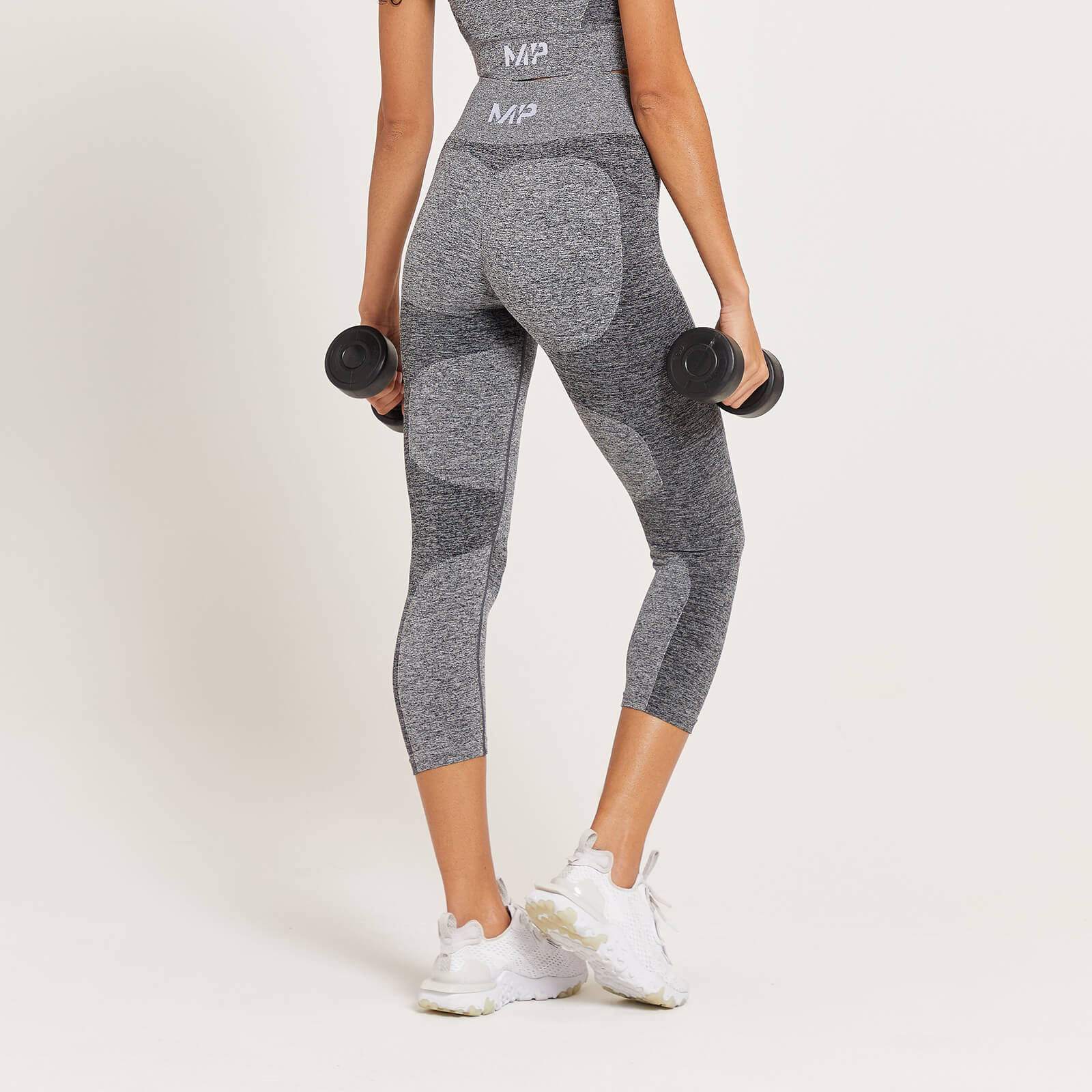 Legging ¾ taille haute MP Curve pour femmes – Gris chiné