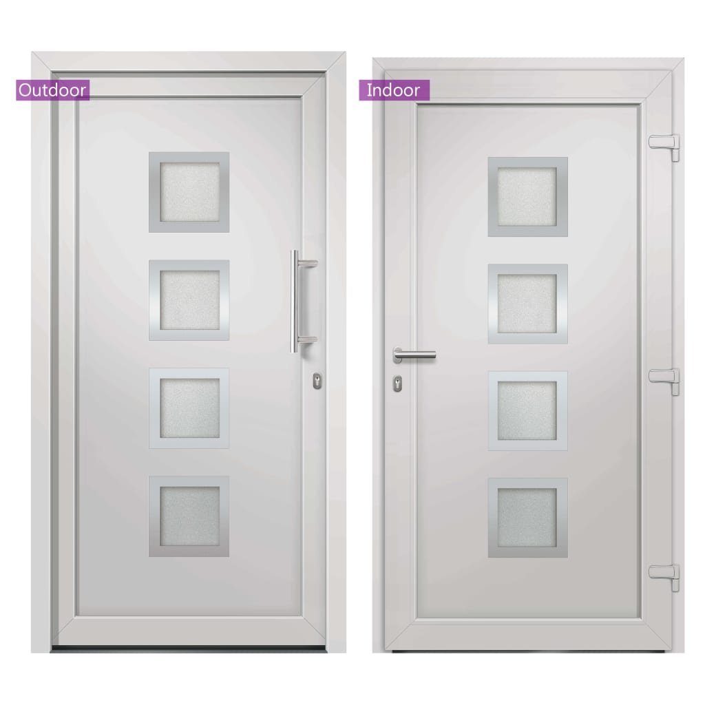 vidaXL Haustür Haustür Weiß 108x208 cm (1-St)