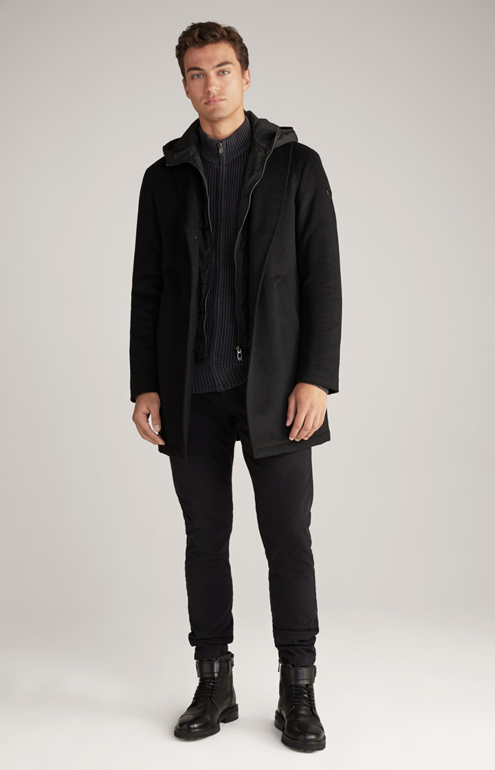 Cornflower-Mantel Mailor in Schwarz