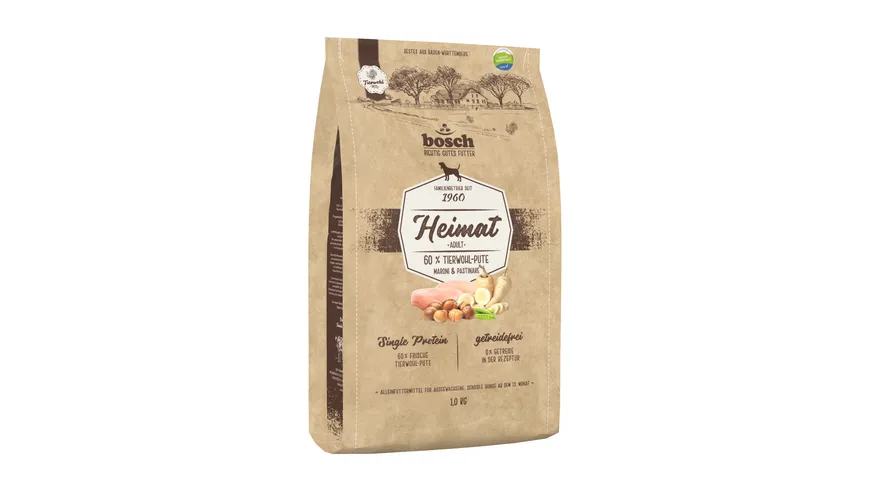 Bosch Dog Heimat Pute Hundetrockenfutter 1kg 1.1 kg