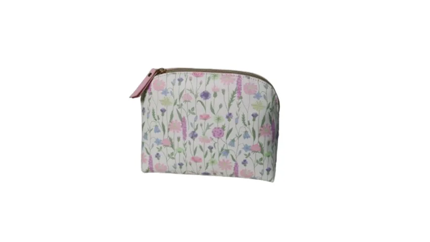 KANIA Kosmetiktasche mit Blumen rosa