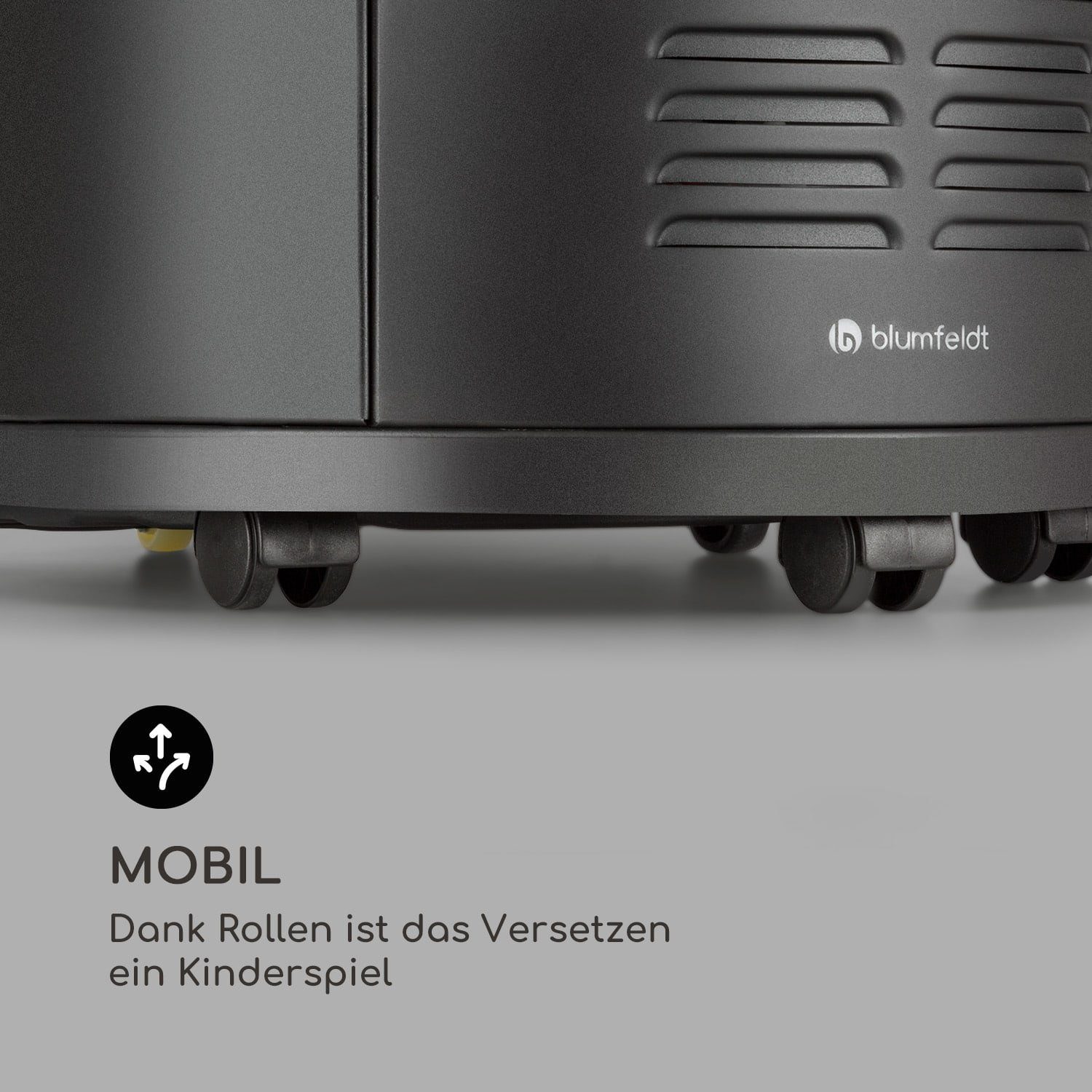 blumfeldt Heizkörper Andora Deluxe, Heizofen für innen Gas Gasbrennofen Elektrisch 3400 W Mobil