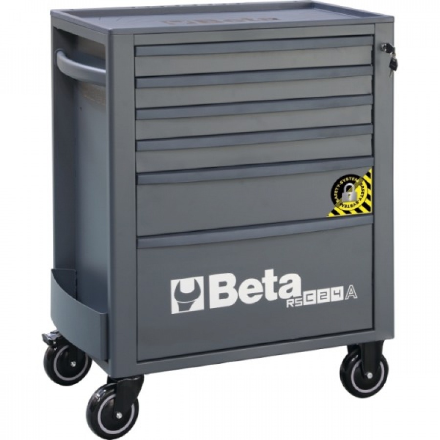 Carrinho para ferramentas Beta 024004167, cinza antracite, com 6 gavetas - 74 x 44,5 x 96,9 cm