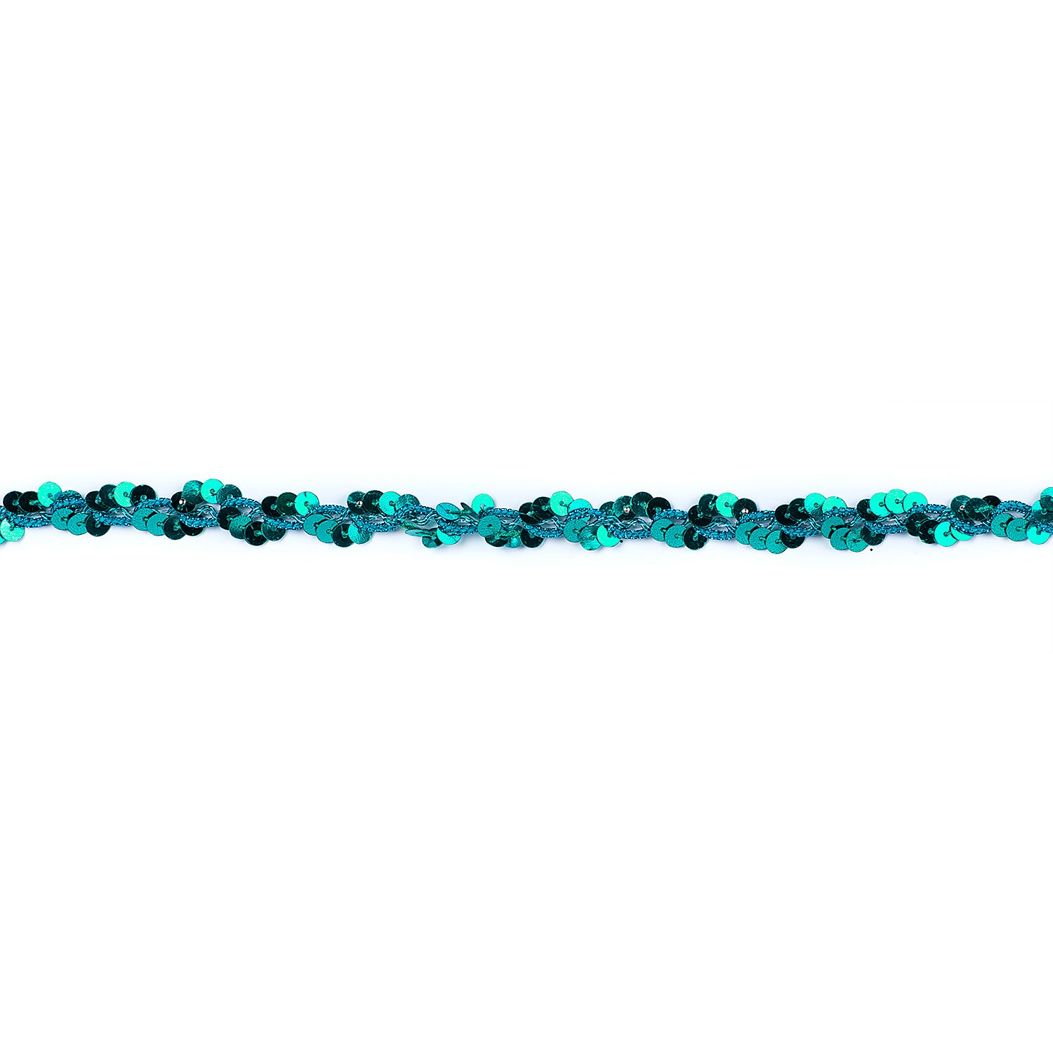 Metallic-Paillettenband, petrol, Breite: 10 mm, Länge: 3 m