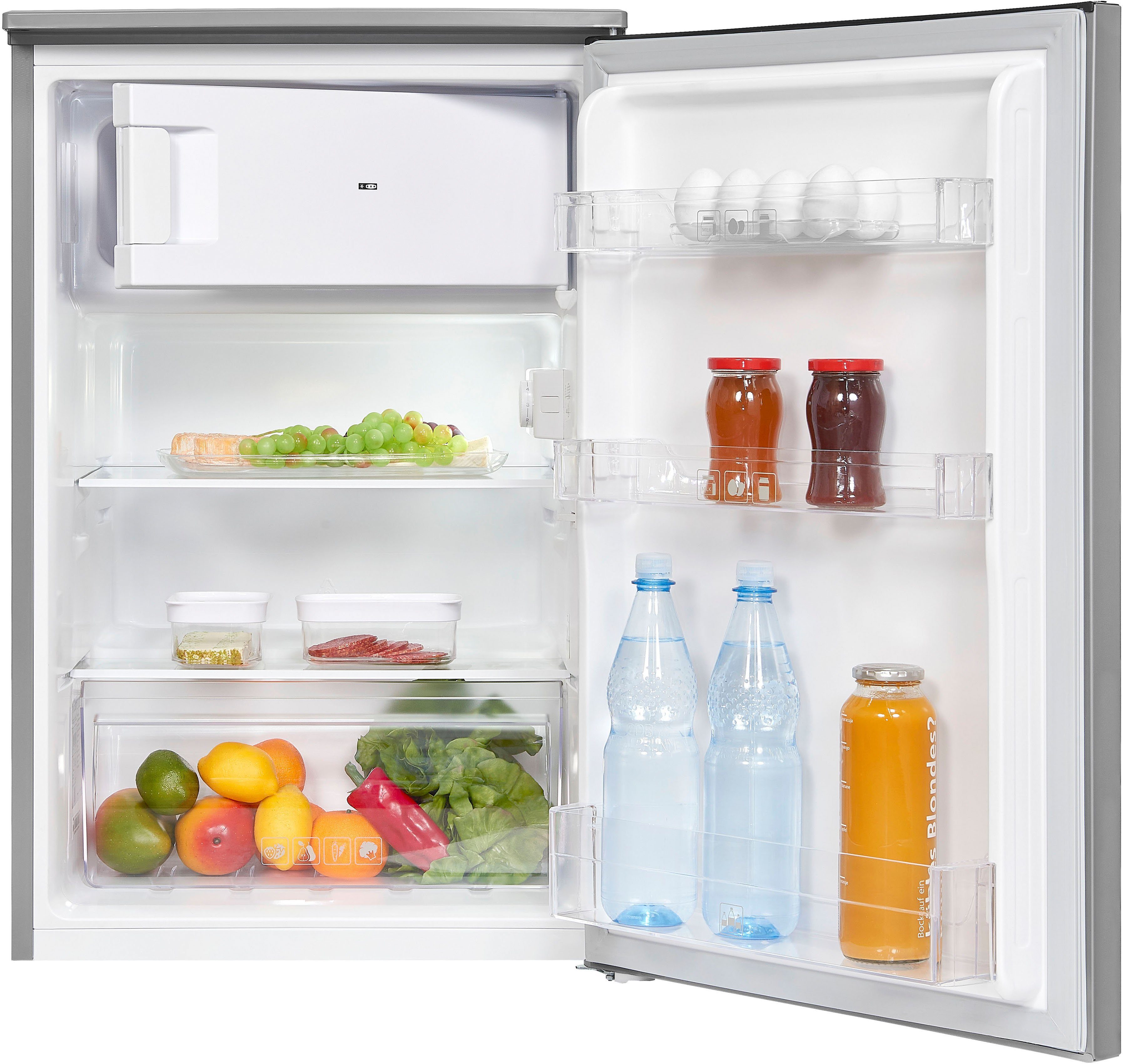 exquisit Kühlschrank KS15-4-E-040D inoxlook, 85,0 cm hoch, 55,0 cm breit