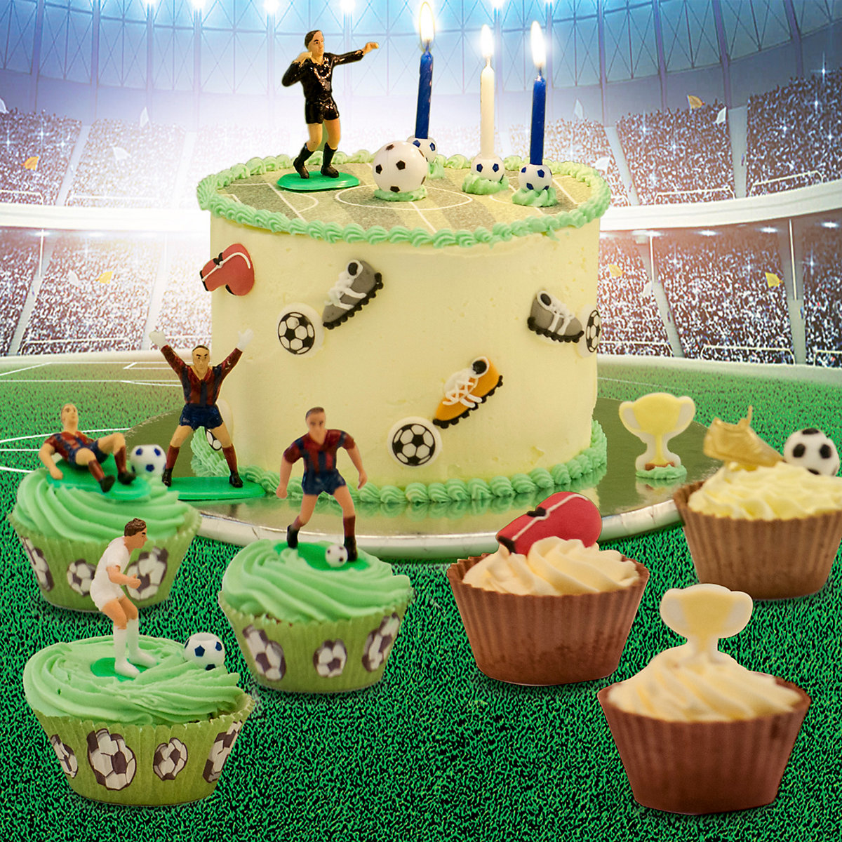 Geburtstagskerzen Fußball WM, 6 Stück