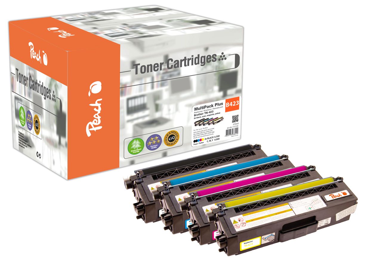 Peach Spar Pack Plus Tonermodule ersetzt Brother TN-423