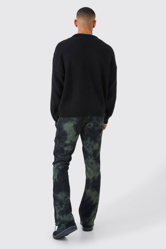 Slim-Fit Batik Cord-Schlaghose