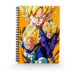 Dragon Ball Z Notizbuch mit 3D-Effekt Saiyans
