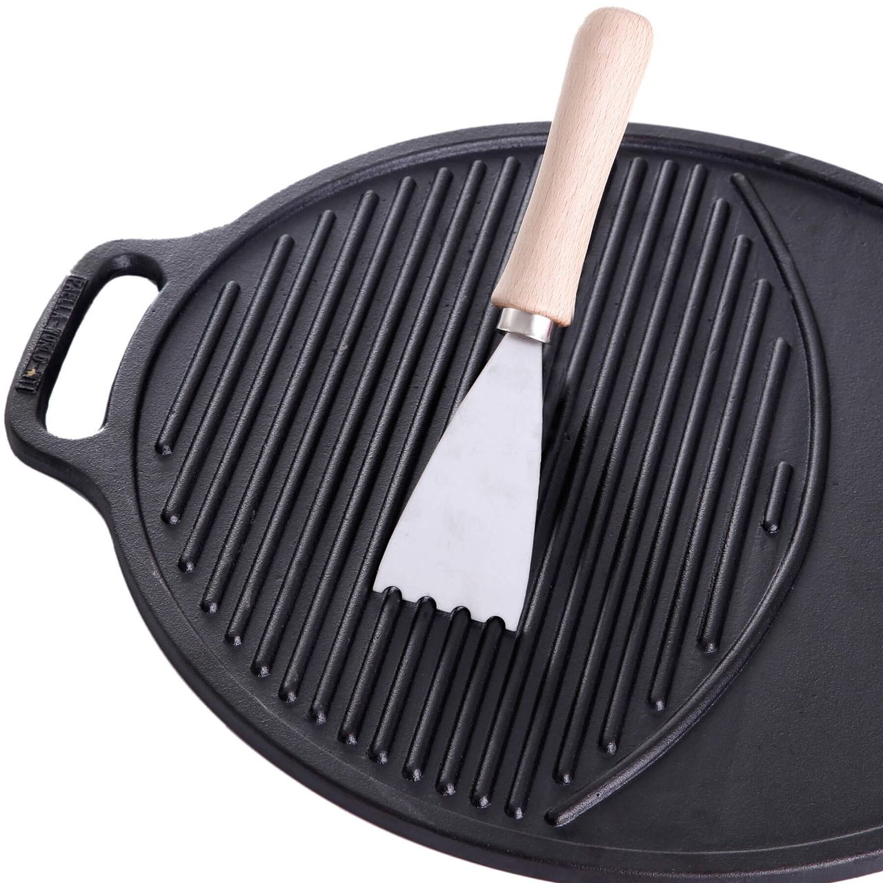 Allgrill Grillplattenspachtel aus Edelstahl - effektive Reinigung für Gussgrillplatten