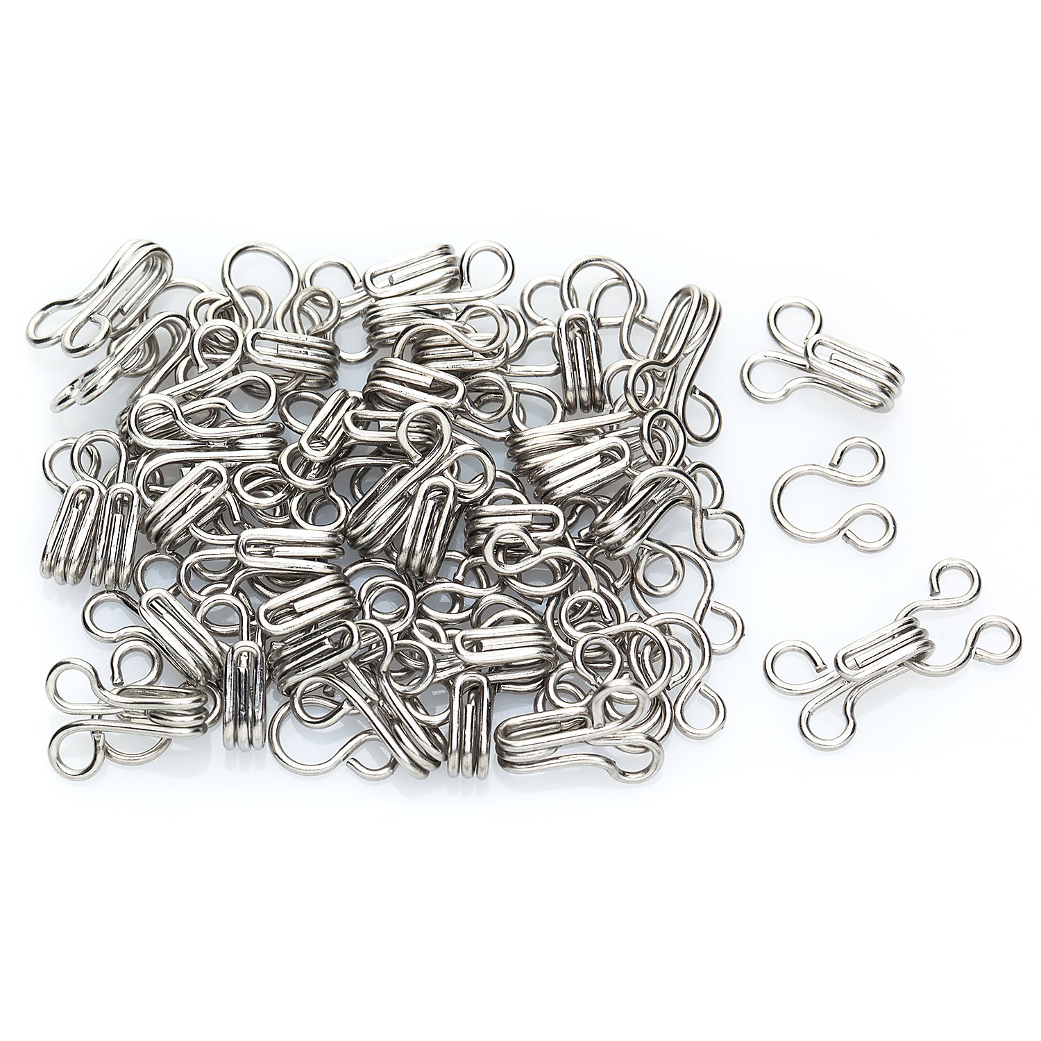 Prym Haken und Augen, Größe: insgesamt 8 x 15 mm, Inhalt: 35 Stück
