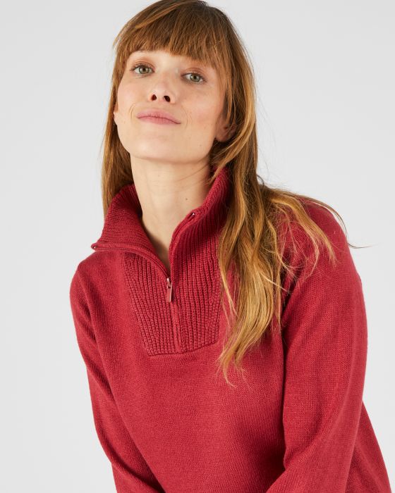 Pull col camionneur zippé
