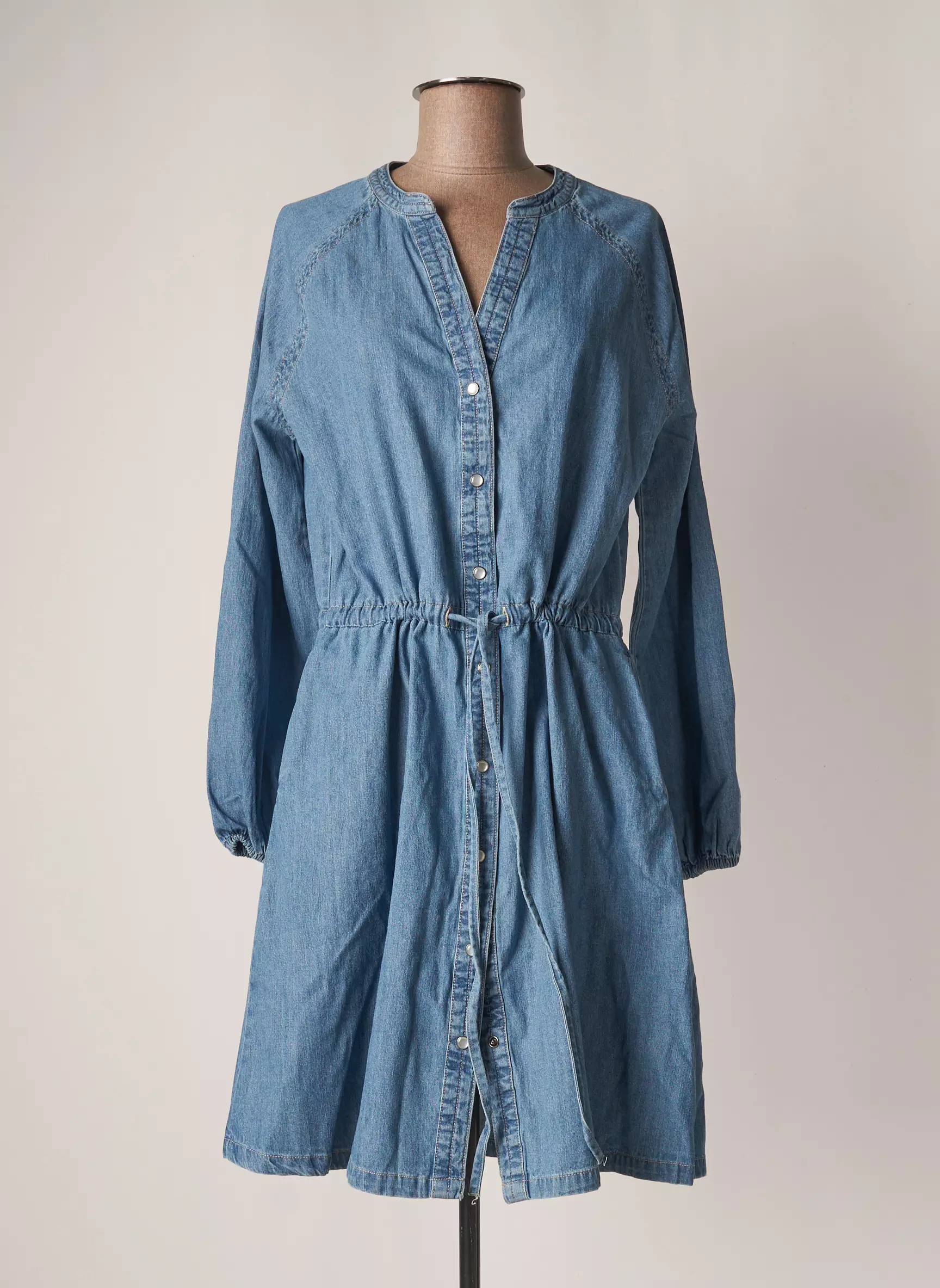 B Young Robes Mi Longues Femme couleur bleu