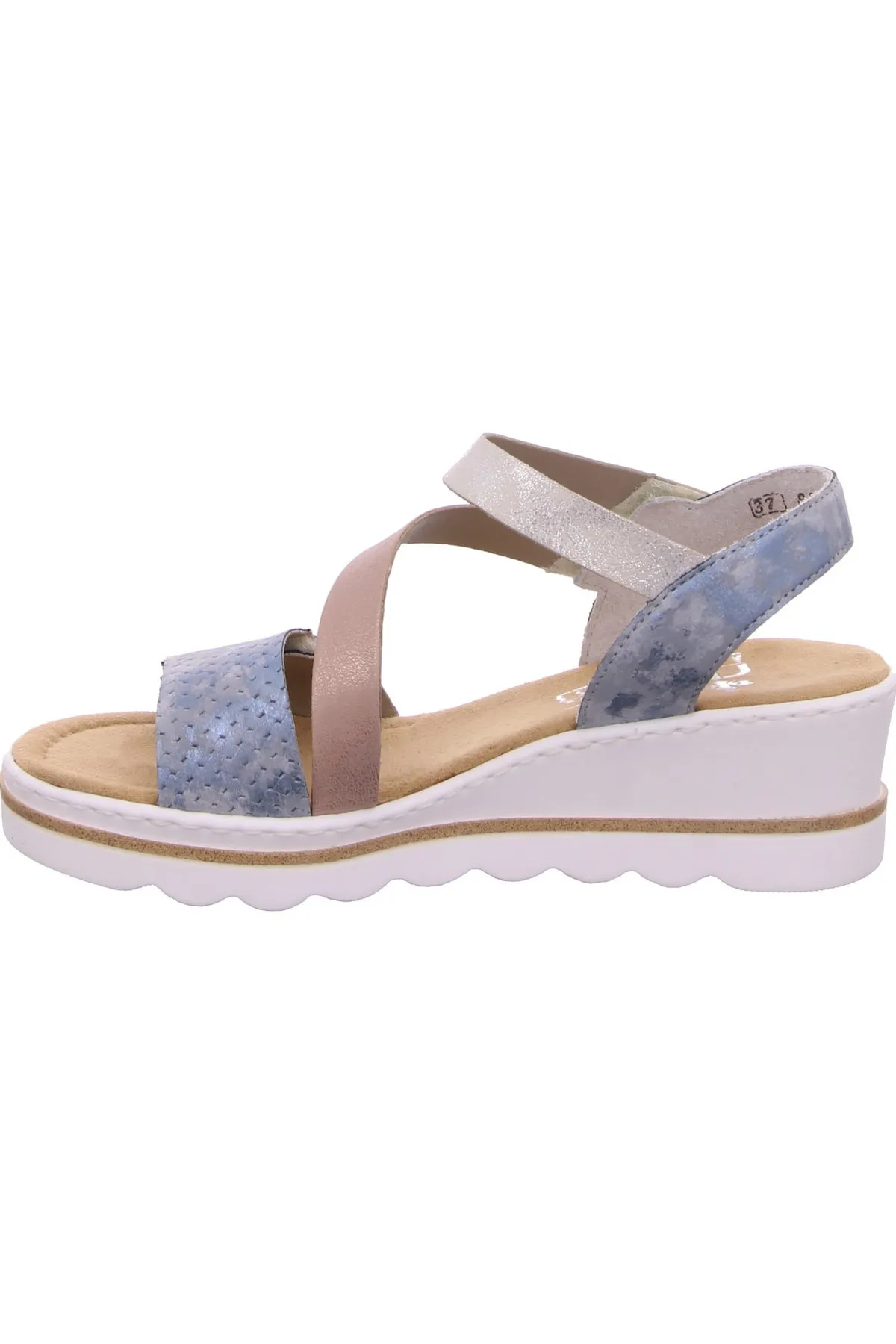 Rieker  Sandalette - Mehrfarbig - Flacher Absatz