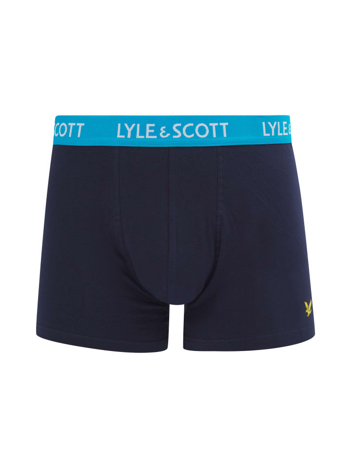 Lyle & Scott Trunks 3-Er Set in Marineblau mit mehrfarbigem Bund günstig kaufen