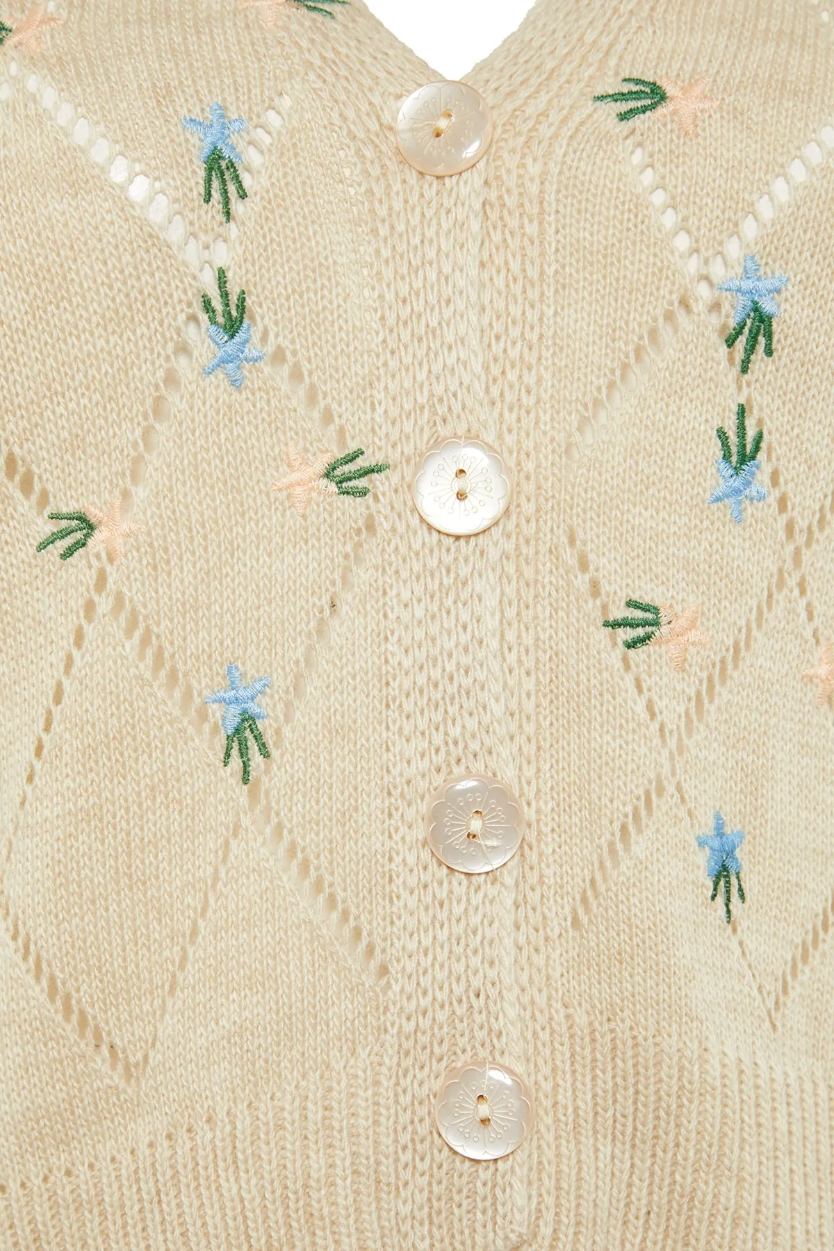Trendyol Collection  Strickjacke mit Steinstickerei TWOAW22HI0188