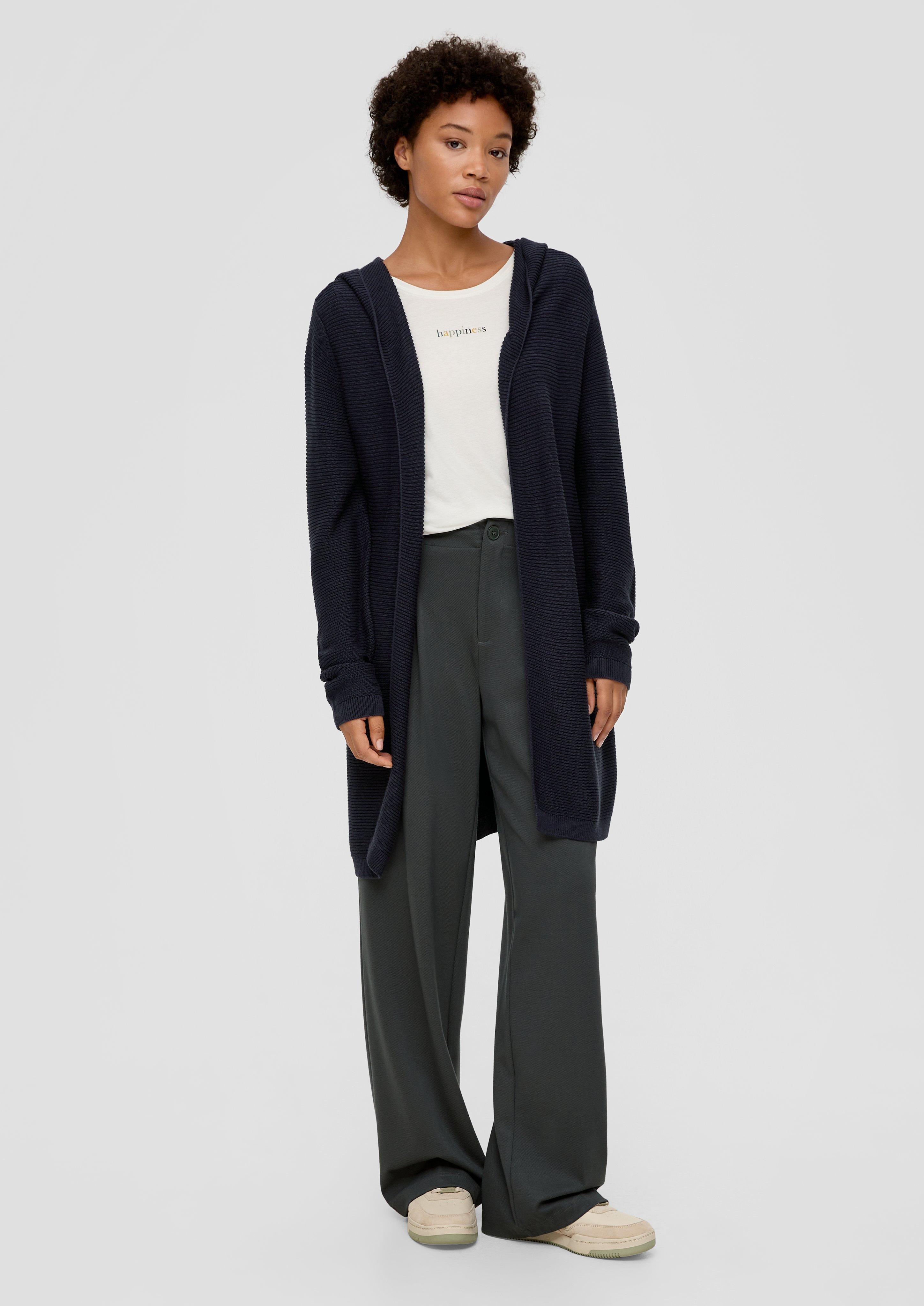 Long Cardigan in Rippstrick-Qualität  2134423-5959