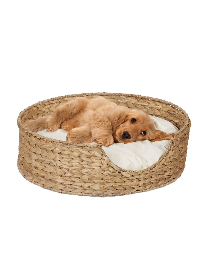 relaxdays Tierbett in Natur/ Creme - (H)15 x Ø 49 cm günstig kaufen onesize