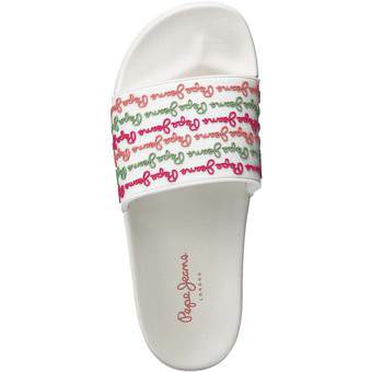 Pepe Jeans Slider Colors Pantolette in weiß