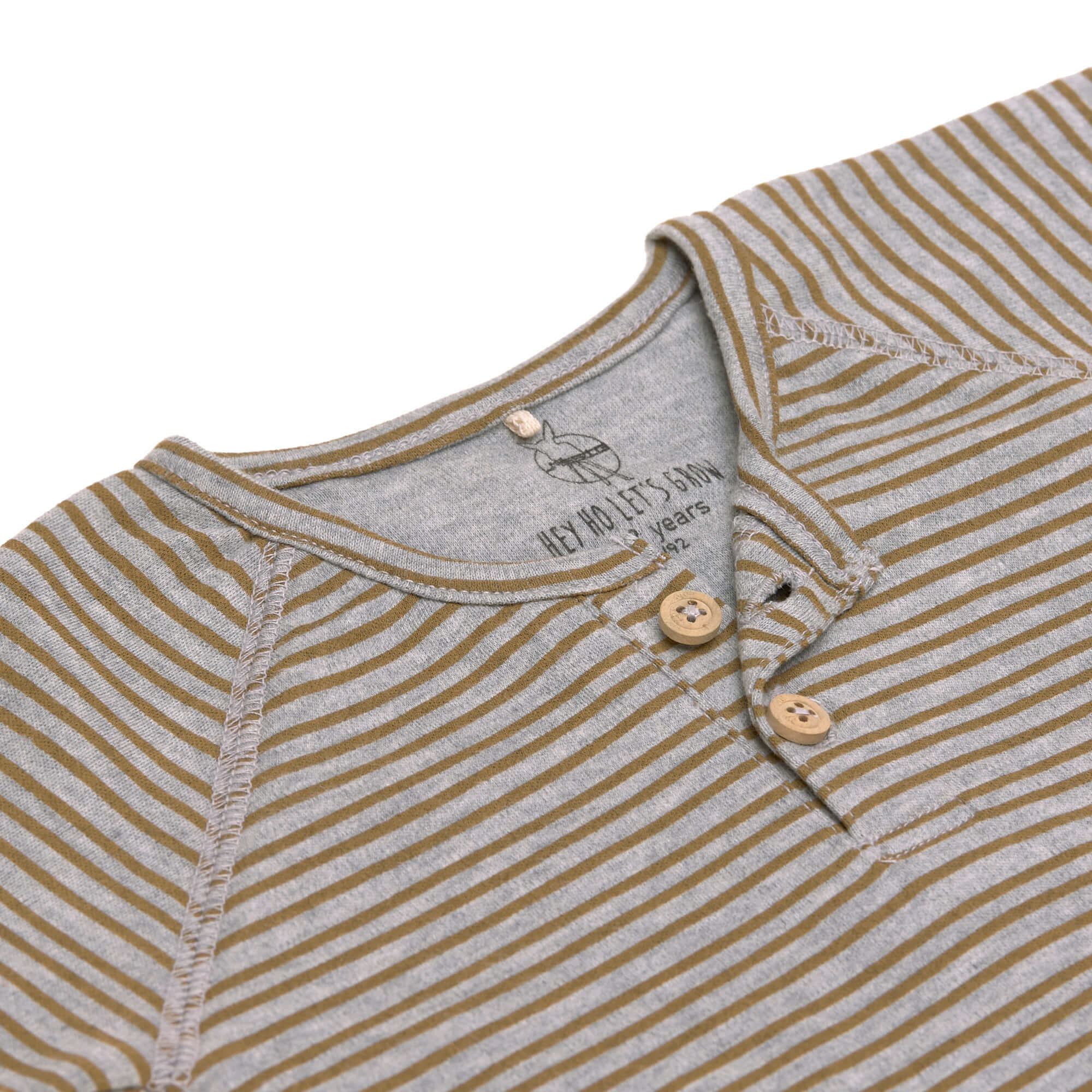 Baby Langarmshirt - Bio Baumwolle, Striped, Grau Mélange