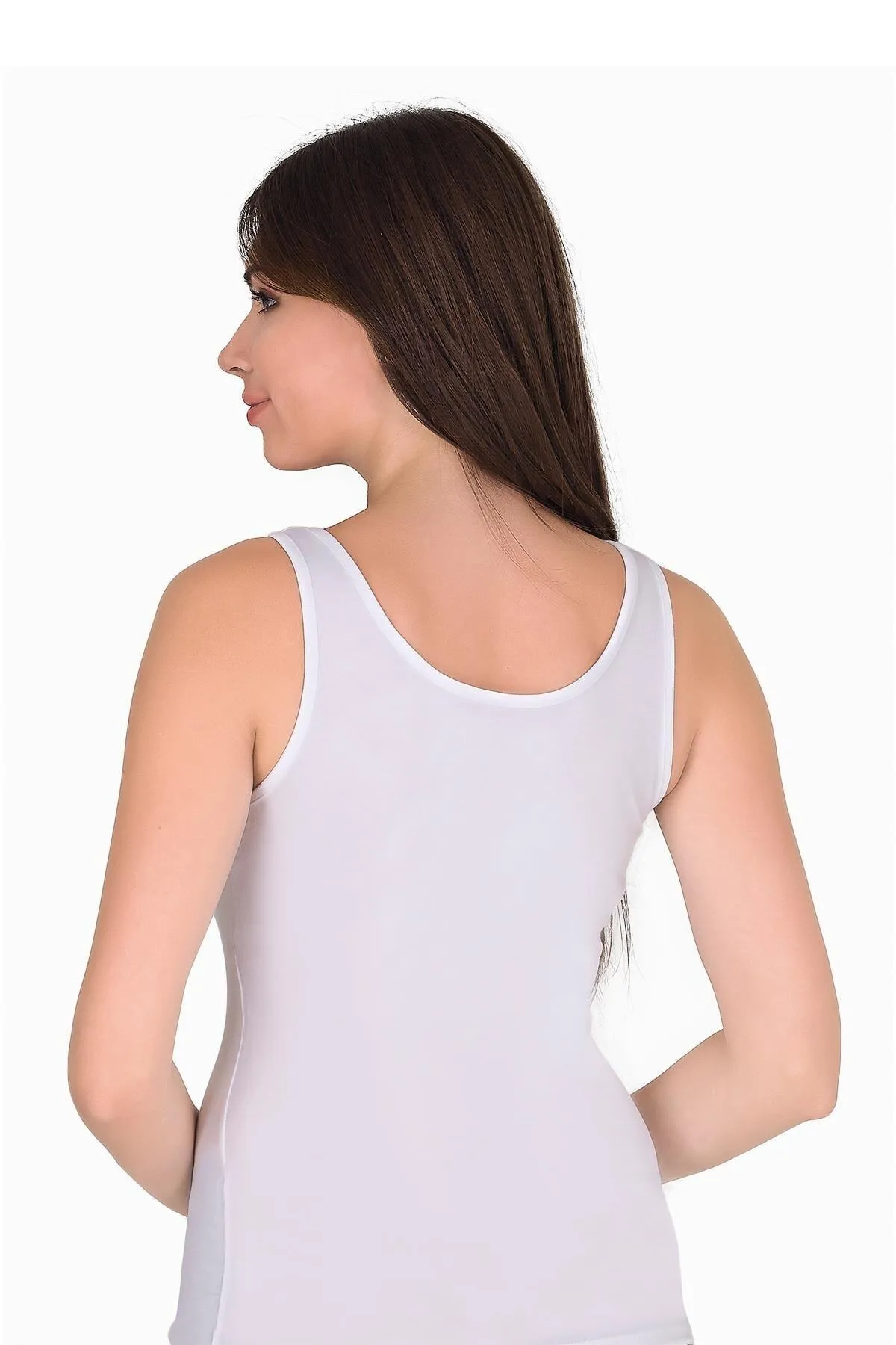 Sensu  Damen-Unterhemd aus Baumwoll-Lycra mit dicken Trägern