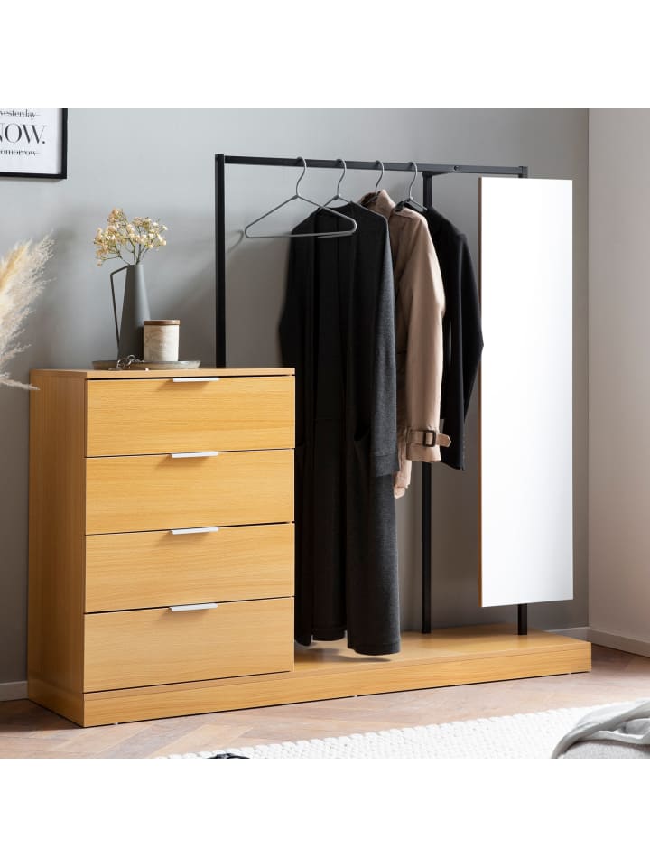 KADIMA DESIGN Garderobe Eiche-Dekor 145x138x40,5 cm Flurgarderobe Modern, günstig kaufen onesize