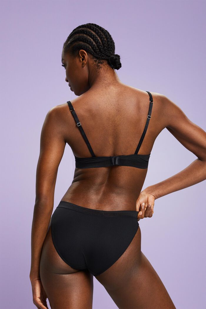 Hipster-Slip aus Mikrofaser mit Mesh und Logo