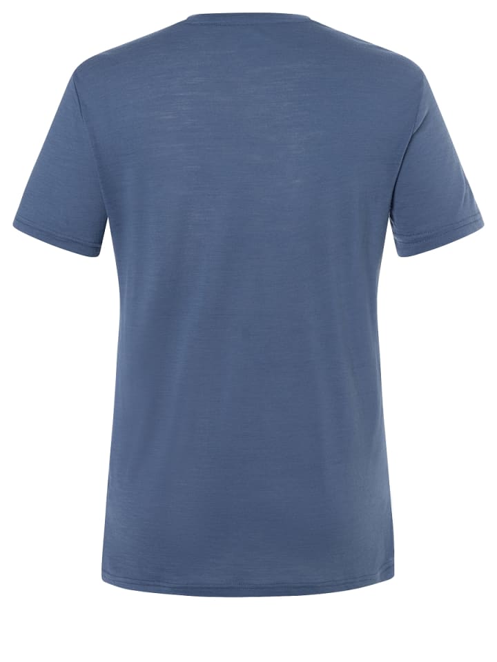 super.natural Merino T-Shirt M LANDI TEE in blau günstig kaufen S