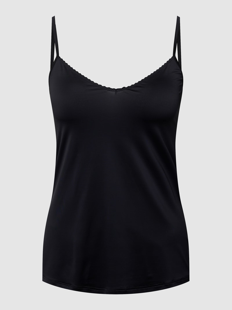 Top aus Satin Modell Satin Deluxe in schwarz