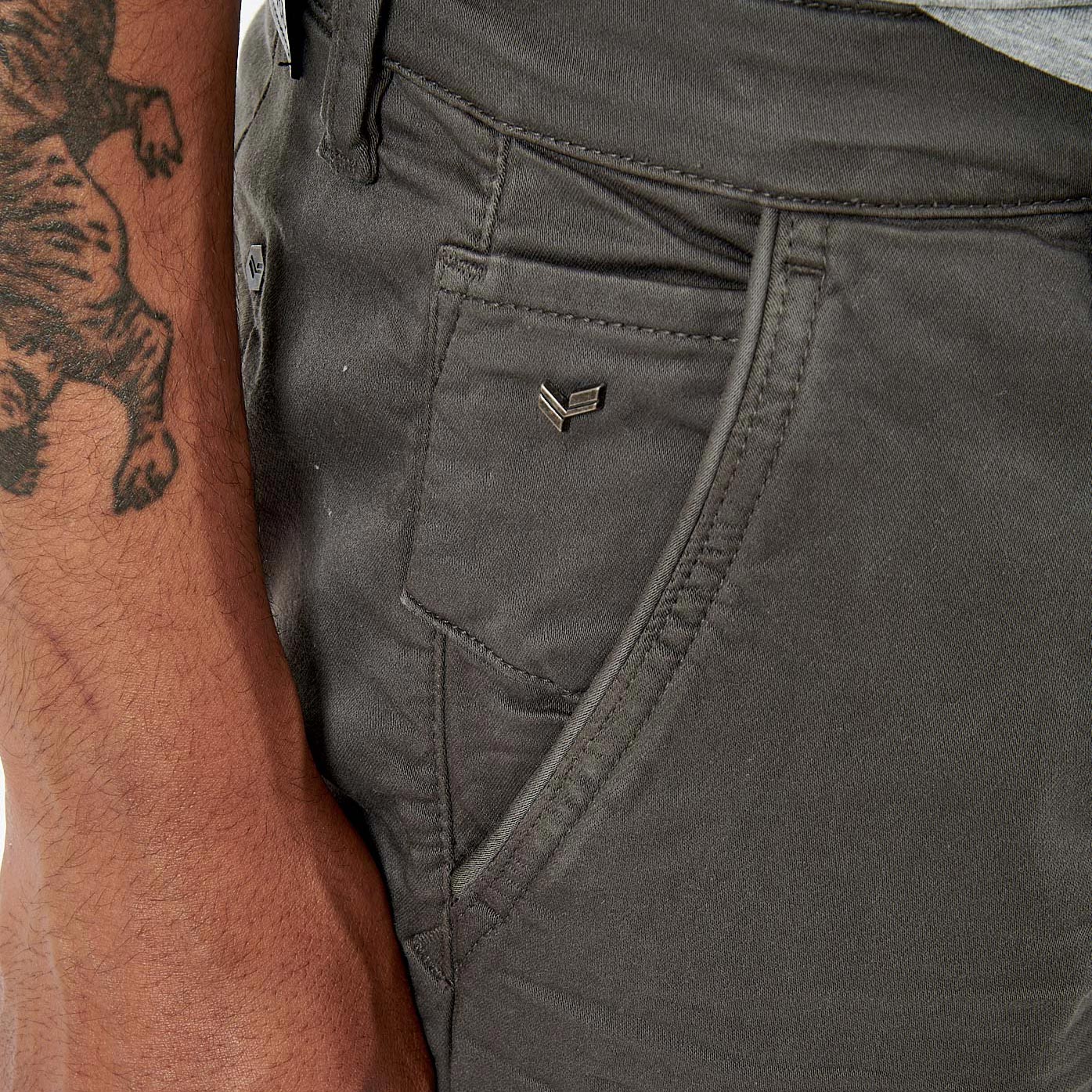 IRWIX  Jean slim relaxed gris homme