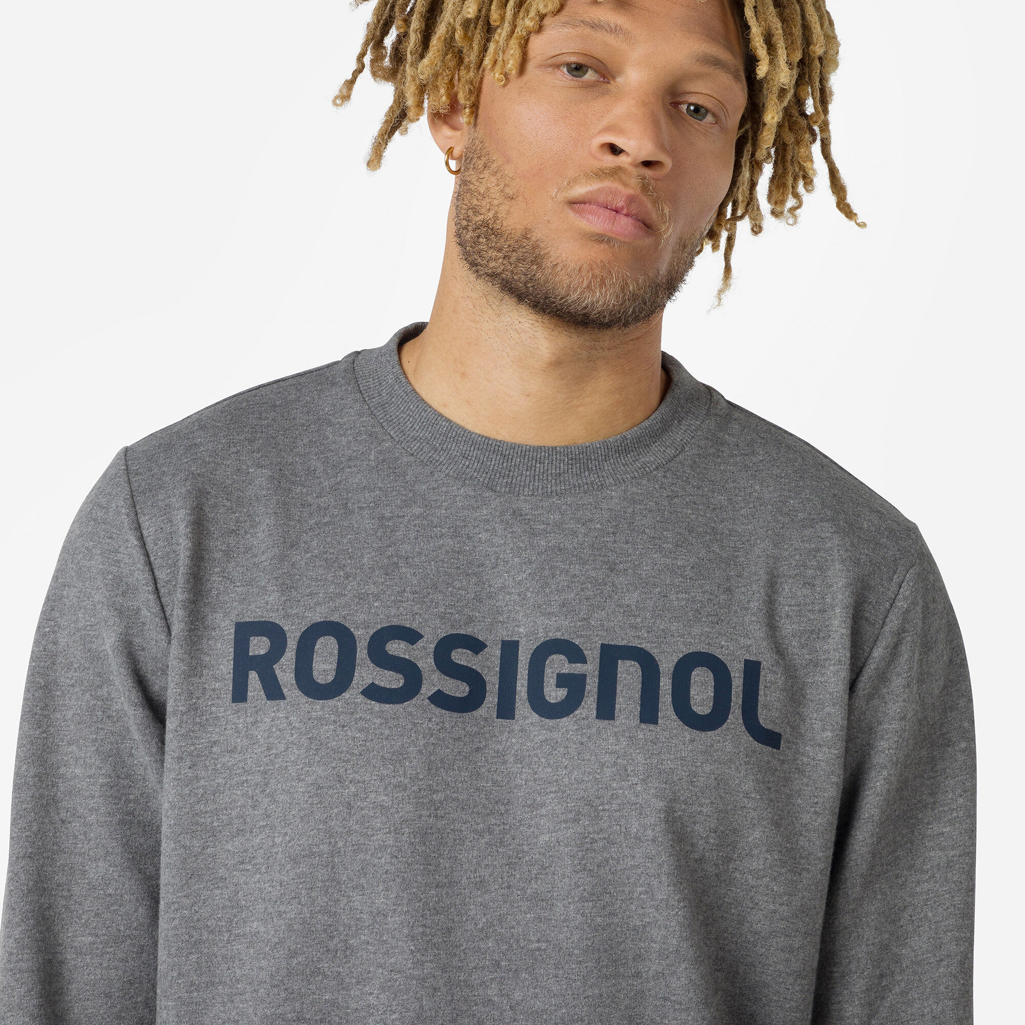 Sweat à col rond molletonné Logo Homme