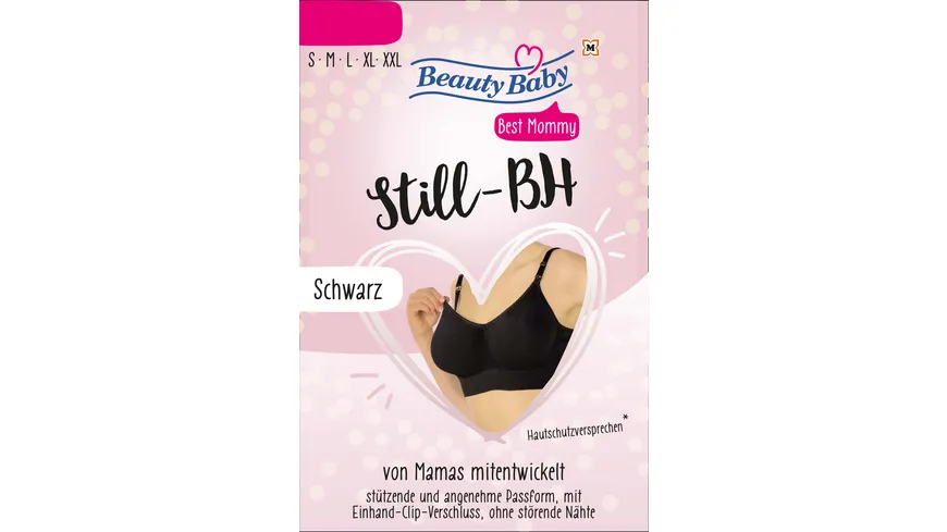 Beauty Baby Best Mommy Still BH Schwarz Größe S