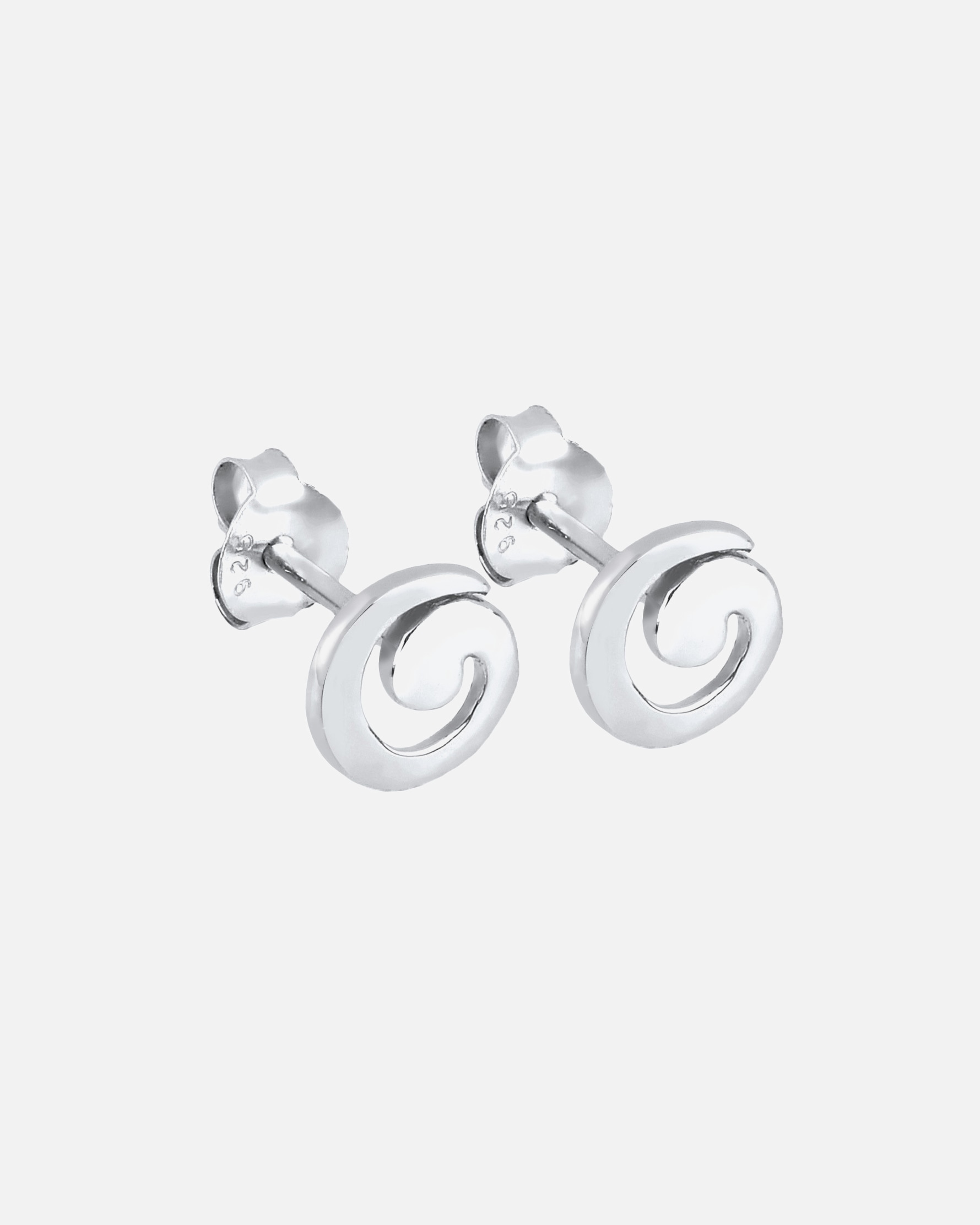 Orecchini a lobo geometrici a spirale basic da donna Elli in argento sterling 925