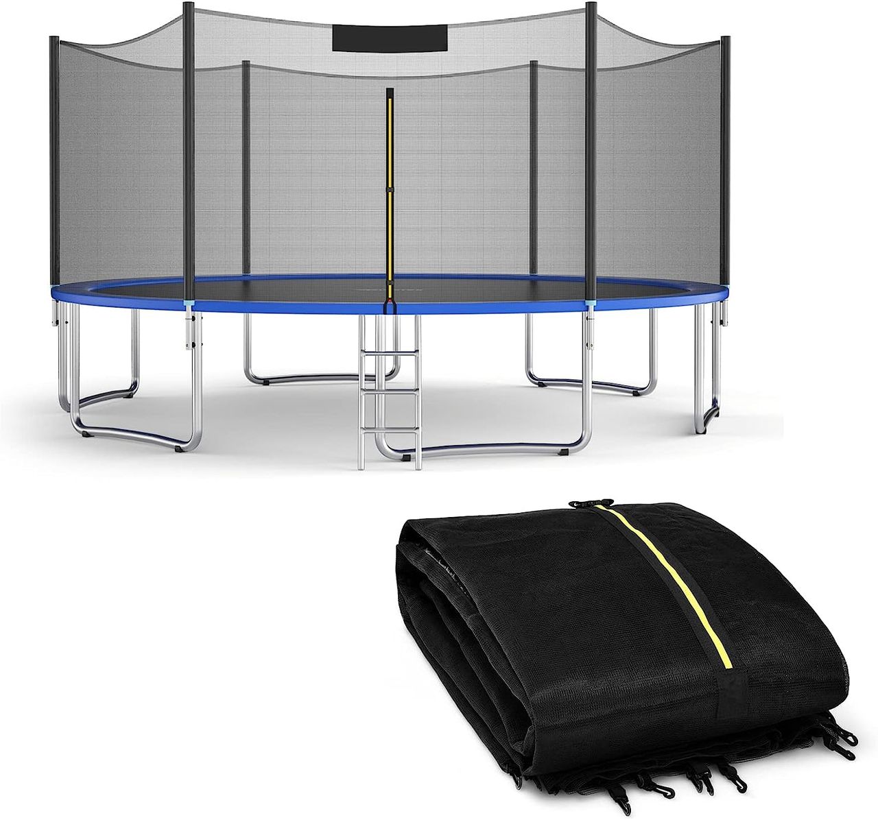 Costway COSTWAY Ø487cm Trampolin Sicherheitsnetz für Gartentrampoline