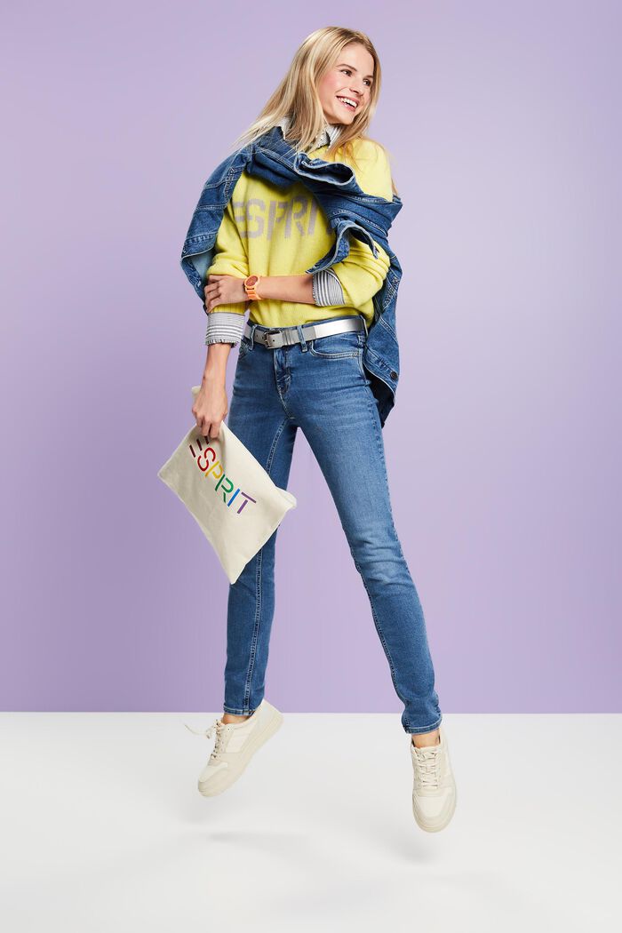 Schmale Jeans mit mittlerer Bundhöhe