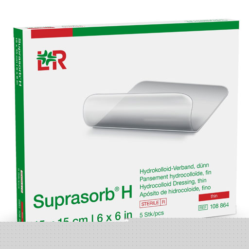 SUPRASORB H Hydrokoll.Verb.dünn 15x15 cm  5 St  Verband